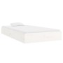 White solid wood bed frame 90x200 cm by vidaXL, Beds and slatted bases - Ref: Foro24-820058, Price: 91,49 €, Discount: %