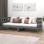 Gray solid pine wood sofa bed 80x200 cm by vidaXL, Beds and slatted bases - Ref: Foro24-820214, Price: 108,00 €, Discount: %