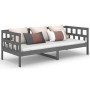 Gray solid pine wood sofa bed 80x200 cm by vidaXL, Beds and slatted bases - Ref: Foro24-820214, Price: 108,00 €, Discount: %