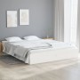 Estructura de cama de madera maciza blanca 135x190 cm de vidaXL, Camas y somieres - Ref: Foro24-820078, Precio: 113,79 €, Des...