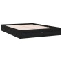 Estructura de cama de madera maciza negro 140x190 cm de vidaXL, Camas y somieres - Ref: Foro24-820086, Precio: 146,42 €, Desc...