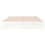 Estructura de cama de madera maciza blanca 135x190 cm de vidaXL, Camas y somieres - Ref: Foro24-820078, Precio: 113,99 €, Des...