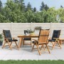 Reclining garden chairs and cushions 4 pcs solid teak wood by vidaXL, Garden chairs - Ref: Foro24-3196485, Price: 536,99 €, D...