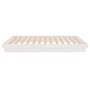 White solid wood bed frame 100x200 cm by vidaXL, Beds and slatted bases - Ref: Foro24-819898, Price: 105,38 €, Discount: %