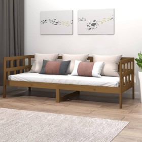 Honey brown solid pine wood sofa bed 80x200 cm by vidaXL, Beds and slatted bases - Ref: Foro24-820215, Price: 108,00 €, Disco...