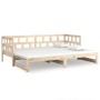 Removable sofa bed solid pine wood 2x(90x200) cm by vidaXL, Beds and slatted bases - Ref: Foro24-820222, Price: 206,75 €, Dis...