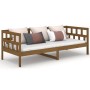 Sofá cama madera maciza de pino marrón miel 90x200 cm de vidaXL, Camas y somieres - Ref: Foro24-820210, Precio: 120,18 €, Des...