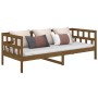 Sofá cama madera maciza de pino marrón miel 90x200 cm de vidaXL, Camas y somieres - Ref: Foro24-820210, Precio: 120,18 €, Des...