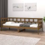 Sofá cama madera maciza de pino marrón miel 90x200 cm de vidaXL, Camas y somieres - Ref: Foro24-820210, Precio: 120,18 €, Des...