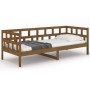 Sofá cama madera maciza de pino marrón miel 90x200 cm de vidaXL, Camas y somieres - Ref: Foro24-820210, Precio: 120,18 €, Des...