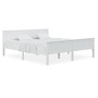 Solid pine wood bed frame 200x200 cm by vidaXL, Beds and slatted bases - Ref: Foro24-322187, Price: 223,33 €, Discount: %