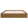 Estructura de cama madera maciza marrón miel 160x200 cm de vidaXL, Camas y somieres - Ref: Foro24-820035, Precio: 215,99 €, D...