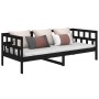 Sofá cama madera maciza de pino negro 90x190 cm de vidaXL, Camas y somieres - Ref: Foro24-820221, Precio: 105,67 €, Descuento: %