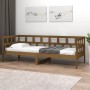 Sofá cama de madera maciza de pino marrón miel 90x190 cm de vidaXL, Camas y somieres - Ref: Foro24-820220, Precio: 106,67 €, ...