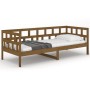 Sofá cama de madera maciza de pino marrón miel 90x190 cm de vidaXL, Camas y somieres - Ref: Foro24-820220, Precio: 106,67 €, ...