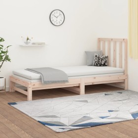 Sofá cama extraíble madera maciza de pino 2x(90x200) cm de vidaXL, Camas y somieres - Ref: Foro24-3108317, Precio: 141,90 €, ...