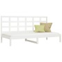 Solid white pine wood sofa bed 80x200 cm by vidaXL, Beds and slatted bases - Ref: Foro24-3108208, Price: 108,36 €, Discount: %