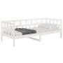 Sofá cama madera maciza de pino blanco 90x200 cm de vidaXL, Camas y somieres - Ref: Foro24-820208, Precio: 102,16 €, Descuent...