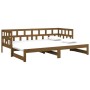 Sofá cama extraíble madera maciza pino marrón miel 2x(90x190)cm de vidaXL, Camas y somieres - Ref: Foro24-820235, Precio: 165...