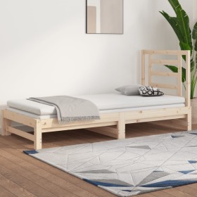 Sofá cama extraíble madera maciza de pino 2x(90x200) cm de vidaXL, Camas y somieres - Ref: Foro24-3108602, Precio: 141,58 €, ...