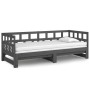 Sofá cama extraíble madera maciza de pino gris 2x(90x200) cm de vidaXL, Camas y somieres - Ref: Foro24-820224, Precio: 196,29...