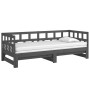 Sofá cama extraíble madera maciza de pino gris 2x(90x200) cm de vidaXL, Camas y somieres - Ref: Foro24-820224, Precio: 196,29...