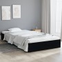 Estructura de cama madera maciza negro 90x200 cm de vidaXL, Camas y somieres - Ref: Foro24-820061, Precio: 102,99 €, Descuent...