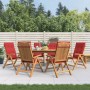 Reclining garden chairs and 6 solid teak wood cushions by vidaXL, Garden chairs - Ref: Foro24-3196499, Price: 844,85 €, Disco...