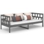 Solid gray pine wood sofa bed 90x200 cm by vidaXL, Beds and slatted bases - Ref: Foro24-820209, Price: 119,34 €, Discount: %