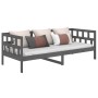 Solid gray pine wood sofa bed 90x200 cm by vidaXL, Beds and slatted bases - Ref: Foro24-820209, Price: 119,34 €, Discount: %