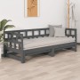 Sofá cama extraíble madera maciza de pino gris 2x(90x190) cm de vidaXL, Camas y somieres - Ref: Foro24-820234, Precio: 169,85...