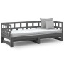 Sofá cama extraíble madera maciza de pino gris 2x(90x190) cm de vidaXL, Camas y somieres - Ref: Foro24-820234, Precio: 169,85...