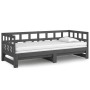 Sofá cama extraíble madera maciza de pino gris 2x(90x190) cm de vidaXL, Camas y somieres - Ref: Foro24-820234, Precio: 169,85...