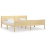 Solid pine wood bed frame 200x200 cm by vidaXL, Beds and slatted bases - Ref: Foro24-322180, Price: 103,67 €, Discount: %