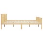 Solid pine wood bed frame 200x200 cm by vidaXL, Beds and slatted bases - Ref: Foro24-322180, Price: 103,67 €, Discount: %