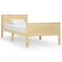 Solid pine wood bed frame 100x200 cm by vidaXL, Beds and slatted bases - Ref: Foro24-322175, Price: 91,75 €, Discount: %