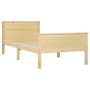 Solid pine wood bed frame 100x200 cm by vidaXL, Beds and slatted bases - Ref: Foro24-322175, Price: 91,75 €, Discount: %