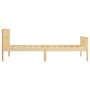 Solid pine wood bed frame 100x200 cm by vidaXL, Beds and slatted bases - Ref: Foro24-322175, Price: 91,75 €, Discount: %