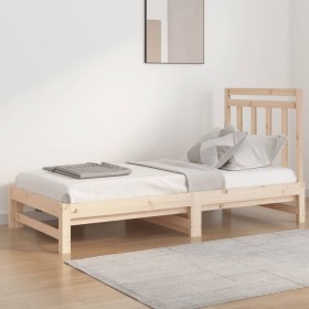 Sofá cama extraíble madera maciza de pino 2x(90x190) cm de vidaXL, Camas y somieres - Ref: Foro24-3108357, Precio: 136,86 €, ...