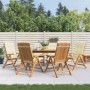 Reclining garden chairs and cushions 6 pcs solid teak wood by vidaXL, Garden chairs - Ref: Foro24-3196495, Price: 849,15 €, D...