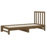 Sofá cama extraíble madera maciza pino marrón miel 2x(90x190)cm de vidaXL, Camas y somieres - Ref: Foro24-3108330, Precio: 15...