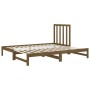 Sofá cama extraíble madera maciza pino marrón miel 2x(90x190)cm de vidaXL, Camas y somieres - Ref: Foro24-3108330, Precio: 15...