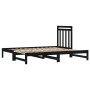 Removable sofa bed solid black pine wood 2x(90x200) cm by vidaXL, Beds and slatted bases - Ref: Foro24-3108351, Price: 186,87...