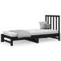 Sofá cama extraíble madera maciza de pino negro 2x(90x200) cm de vidaXL, Camas y somieres - Ref: Foro24-3108321, Precio: 185,...