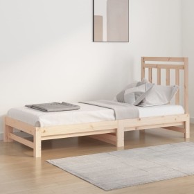 Removable sofa bed solid pine wood 2x(90x200) cm by vidaXL, Beds and slatted bases - Ref: Foro24-3108347, Price: 143,31 €, Di...