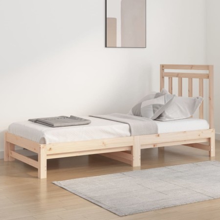 Removable sofa bed solid pine wood 2x(90x200) cm by vidaXL, Beds and slatted bases - Ref: Foro24-3108347, Price: 145,26 €, Di...