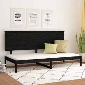 Sofá cama madera maciza de pino negro 90x200 cm de vidaXL, Camas y somieres - Ref: Foro24-3108136, Precio: 127,99 €, Descuent...