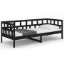 Sofá cama madera maciza de pino negro 80x200 cm de vidaXL, Camas y somieres - Ref: Foro24-820216, Precio: 112,02 €, Descuento: %