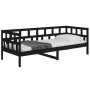 Sofá cama madera maciza de pino negro 80x200 cm de vidaXL, Camas y somieres - Ref: Foro24-820216, Precio: 112,02 €, Descuento: %