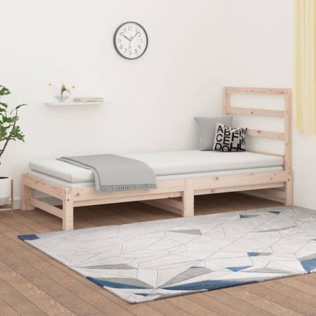 Sofá cama extraíble madera maciza de pino 2x(90x200) cm de vidaXL, Camas y somieres - Ref: Foro24-3108302, Precio: 139,98 €, ...